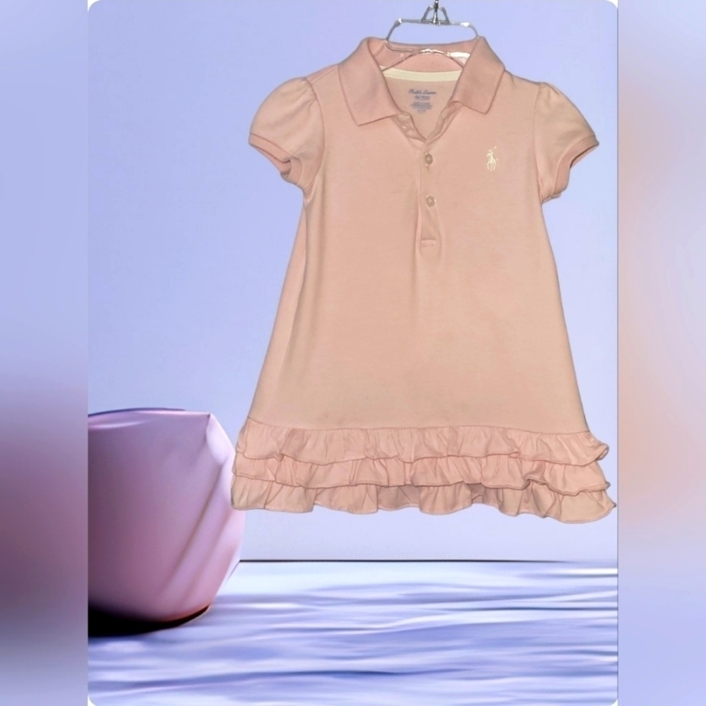 Ralph Lauren Short Sleeve Ruffled Dress